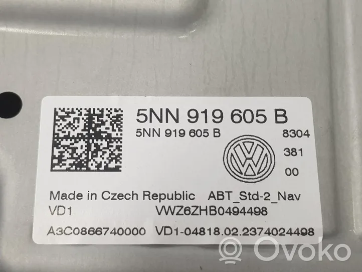 Volkswagen T-Roc Radio/CD/DVD/GPS-pääyksikkö 5NN919605B