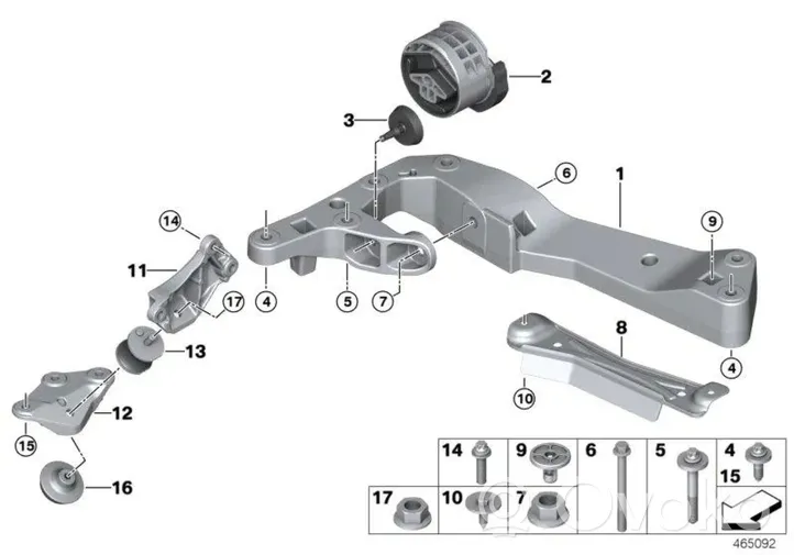 BMW X3M F97 Supporto della scatola del cambio 