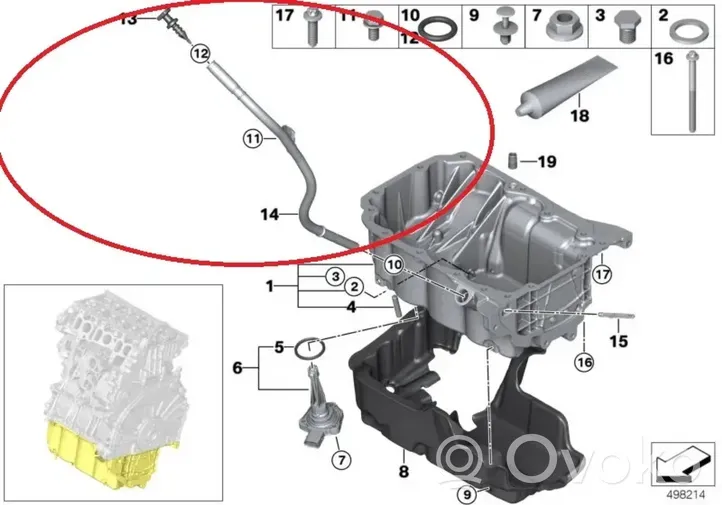 BMW 7 G11 G12 Bagnet poziomu oleju 