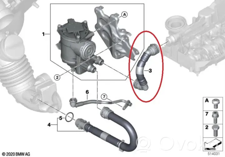 BMW 7 G11 G12 Odpowietrznik / Separator oleju 