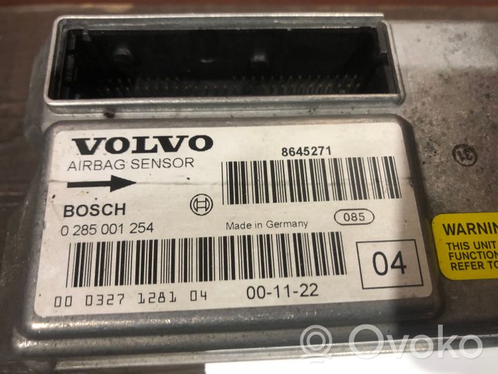 Volvo S60 Module de contrôle airbag 0285001254