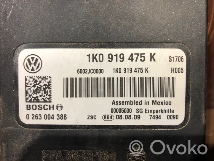 Volkswagen Caddy Pysäköintitutkan (PCD) ohjainlaite/moduuli 1K0919475K