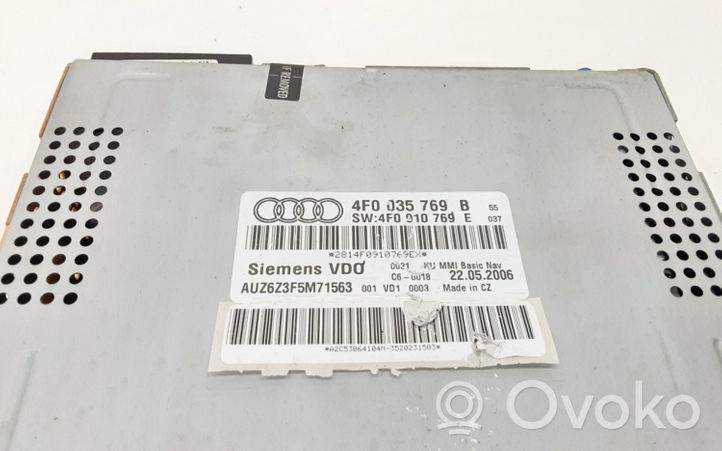 Audi A6 S6 C6 4F Stacja multimedialna GPS / CD / DVD 4F0035769B