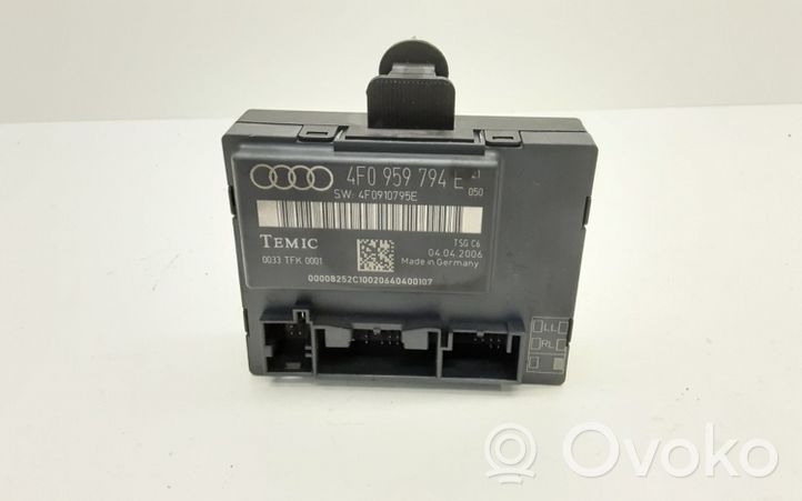 Audi A6 S6 C6 4F Oven ohjainlaite/moduuli 4F0959794E