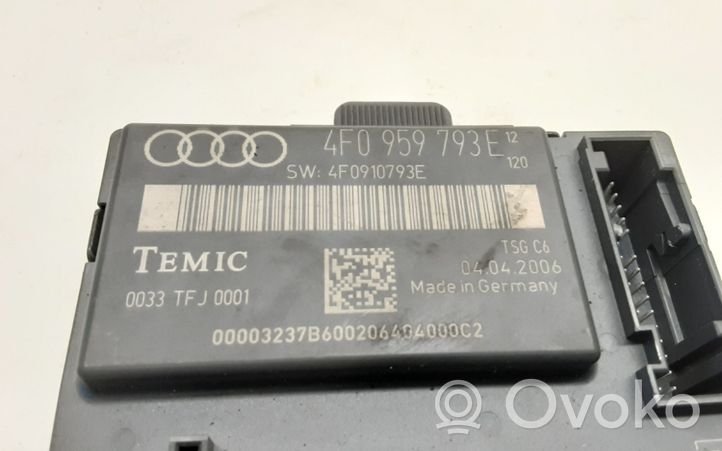 Audi A6 S6 C6 4F Unité de commande module de porte 4F0959793E