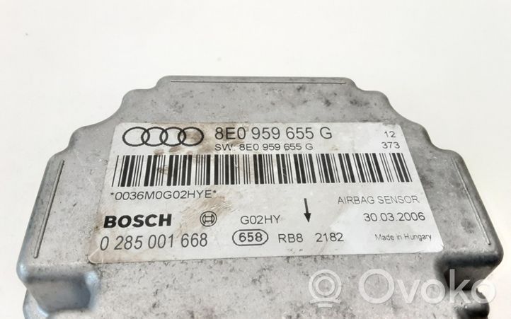 Audi A4 S4 B7 8E 8H Turvatyynyn ohjainlaite/moduuli 8E0959655G