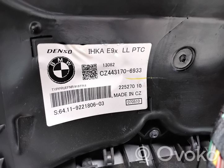 BMW 3 E90 E91 Interior heater climate box assembly 9221806