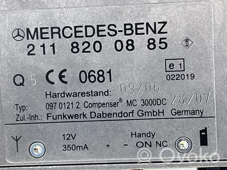 Mercedes-Benz CLS C219 Antennin ohjainlaite 2118200885