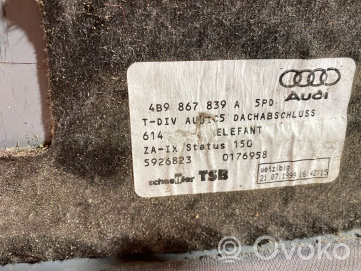 Audi A6 S6 C5 4B D-pilarin verhoilu (yläosa) 4B9867839A