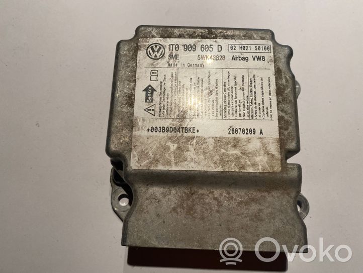 Volkswagen PASSAT B6 Sterownik / Moduł Airbag 1T0909605D