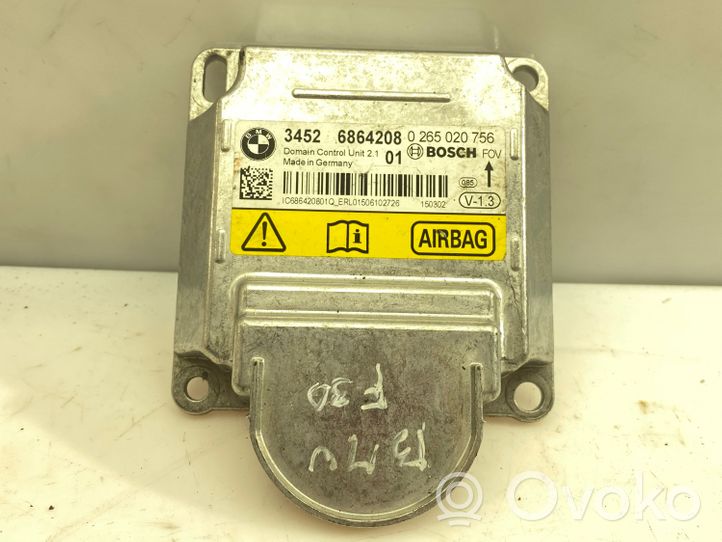 BMW 3 F30 F35 F31 Oro pagalvių valdymo blokas 0265020756