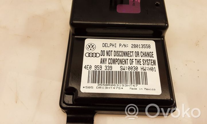 Audi A8 S8 D3 4E Modulo di controllo sedile 4E0959339