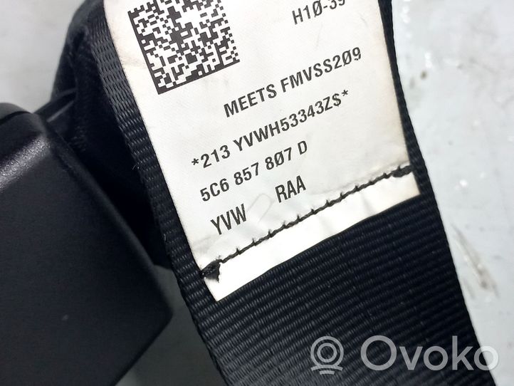 Volkswagen Jetta VI Middle seatbelt (rear) 5C6857807D