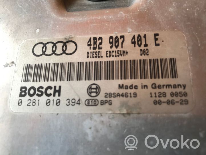 Audi A6 S6 C5 4B Moottorin ohjainlaite/moduuli 4B2907401E