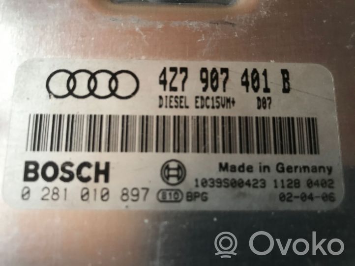 Audi A6 Allroad C5 Centralina/modulo del motore 4Z7907401B