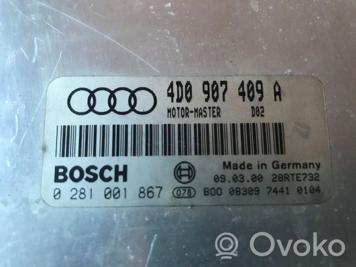 Audi A8 S8 D2 4D Centralina/modulo del motore 4D0907409A