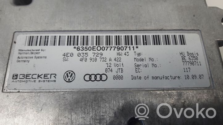 Audi A8 S8 D3 4E Multimedian ohjauslaite 4E0035729