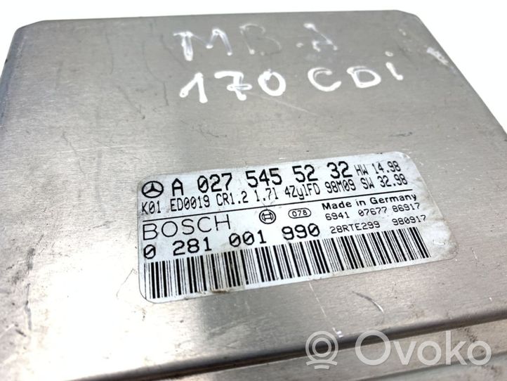 Mercedes-Benz A W168 Calculateur moteur ECU A0275455232