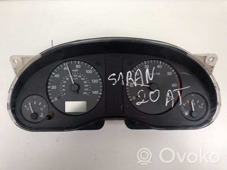 Volkswagen Sharan Compteur de vitesse tableau de bord 7M0919913F