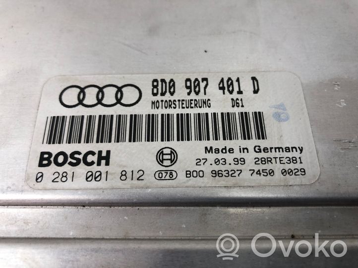 Audi A4 S4 B5 8D Centralina/modulo del motore 8D0907401D
