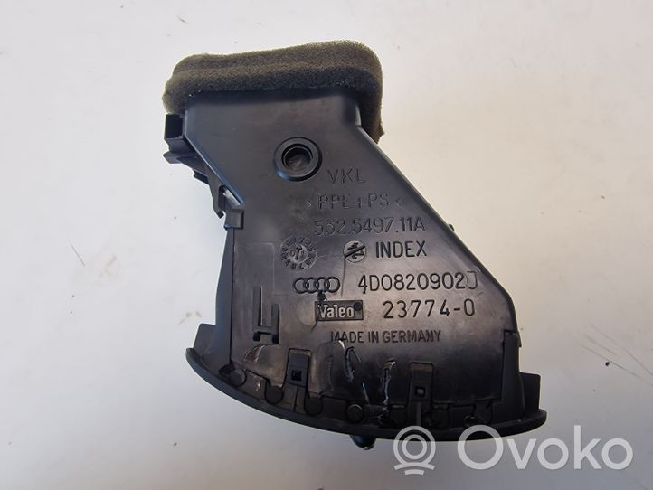 Audi A8 S8 D2 4D Kojelaudan sivutuuletussuuttimen kehys 4D0820902J