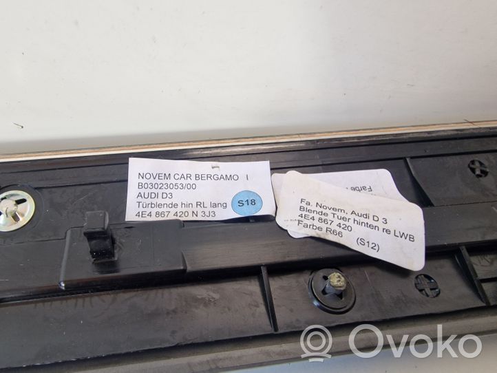 Audi A8 S8 D3 4E Takaoven verhoilu (käytetyt) 4E4867420