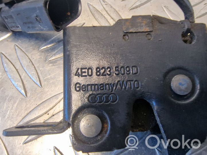 Audi A8 S8 D3 4E Zamek pokrywy przedniej / maski silnika 4E0823509D