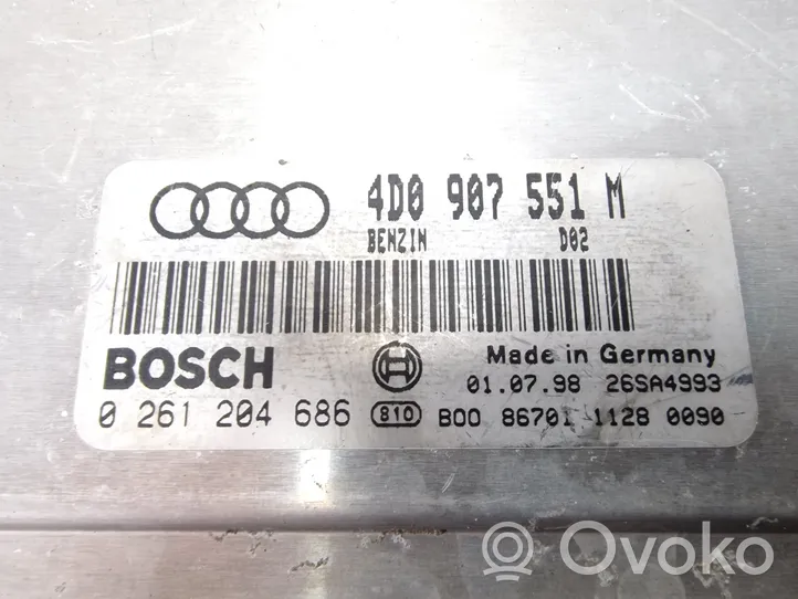 Audi A8 S8 D2 4D Calculateur moteur ECU 4D0907551M