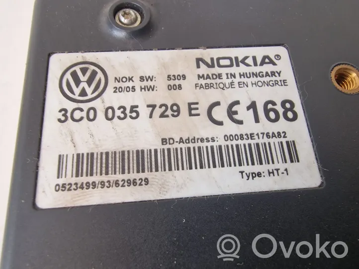 Volkswagen PASSAT B6 Puhelimen käyttöyksikkö/-moduuli 3C0035729E