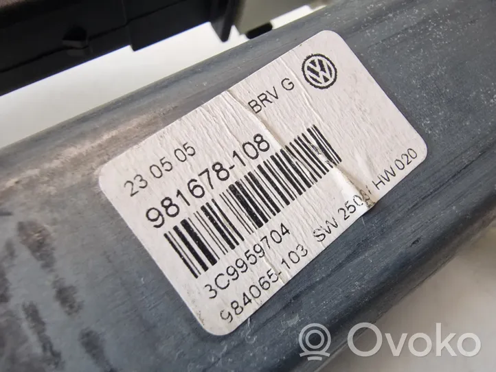 Volkswagen PASSAT B6 Silniczek podnoszenia szyby drzwi tylnych 3C9959704