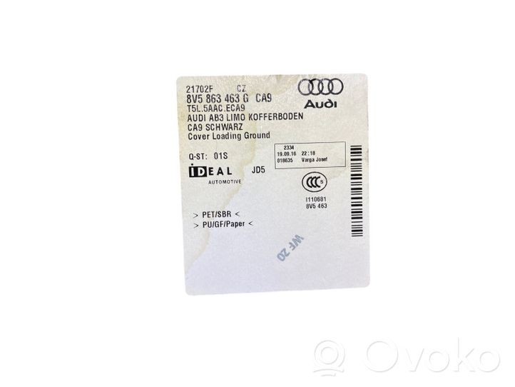 Audi A3 S3 8V Tavaratilan pohjan paneeli 8V5863463G