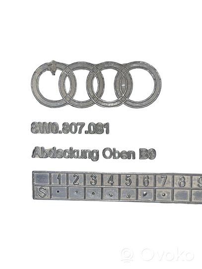 Audi A4 S4 B9 Panel mocowania chłodnicy / góra 8W0807081