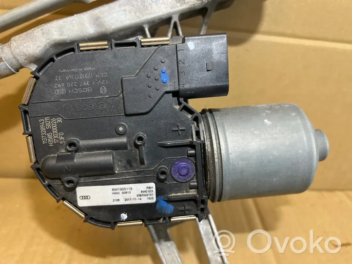 Audi A4 S4 B9 Mechanizm i silniczek wycieraczek szyby przedniej / czołowej 8W1955023A