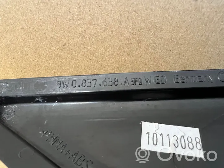 Audi A4 S4 B9 Front door glass trim molding 8W0837638A