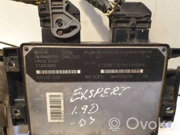 Peugeot Expert Komputer / Sterownik ECU i komplet kluczy 9641390180