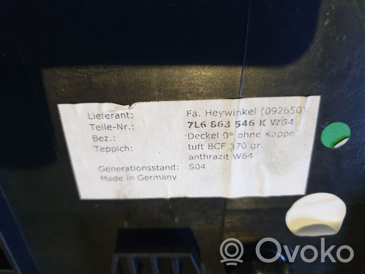 Volkswagen Touareg I Doublure de coffre arrière, tapis de sol 7L6863546K