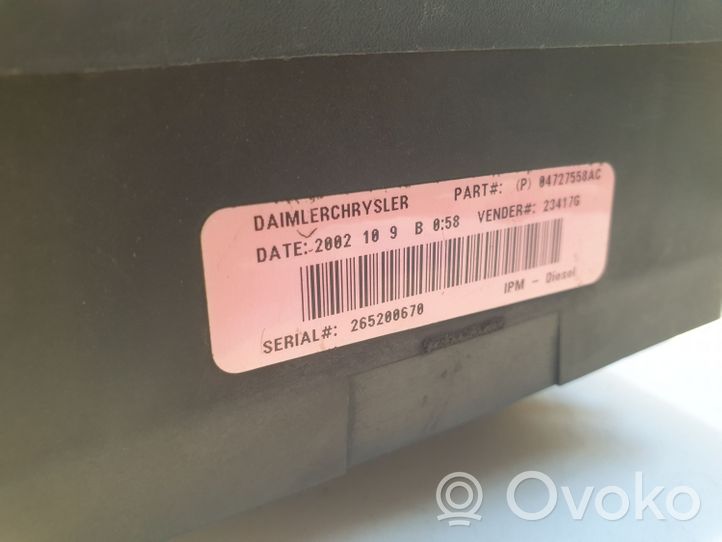 Chrysler Grand Voyager IV Module de fusibles 04727080AC