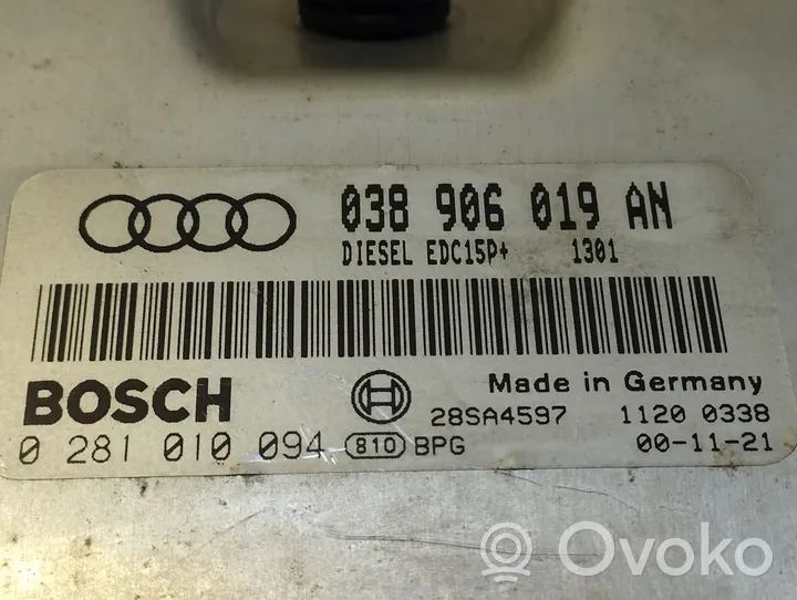 Audi A4 S4 B5 8D Engine control unit/module 038906019AN