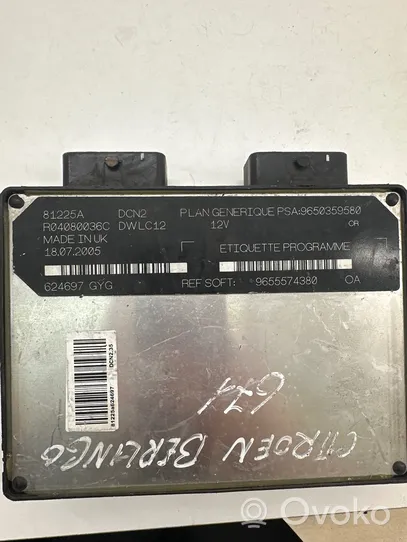 Citroen Berlingo Calculateur moteur ECU 9655574380