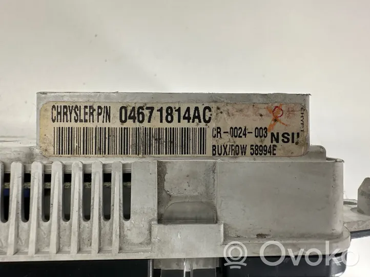 Chrysler PT Cruiser Spidometrs (instrumentu panelī) 04671814AC
