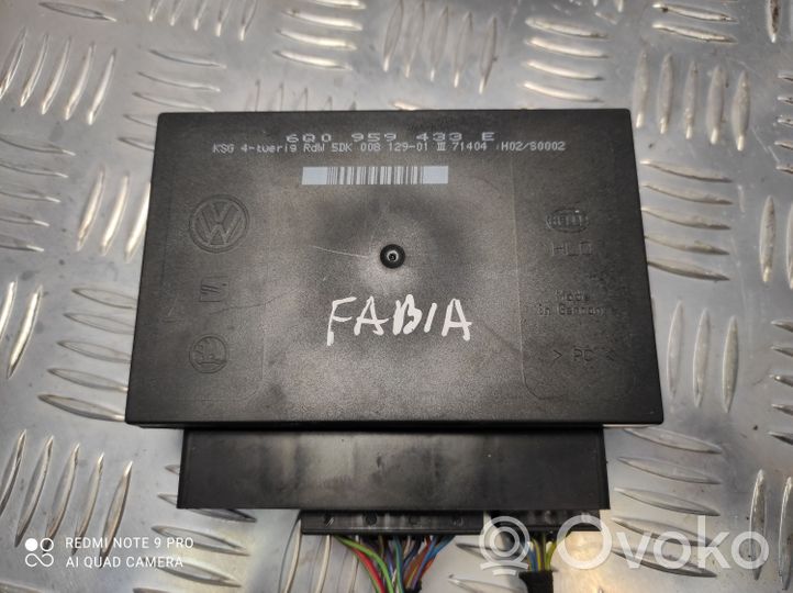 Skoda Fabia Mk1 (6Y) Moduł / Sterownik komfortu 6Q0959433E