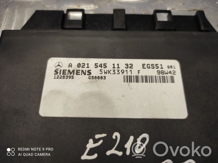 Mercedes-Benz E W210 Module de contrôle de boîte de vitesses ECU A0215451132