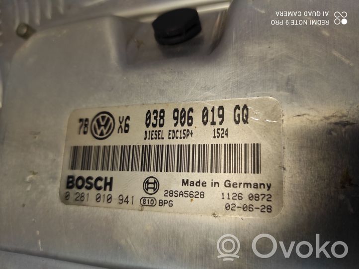 Volkswagen PASSAT B5.5 Sterownik / Moduł ECU 038906019GQ