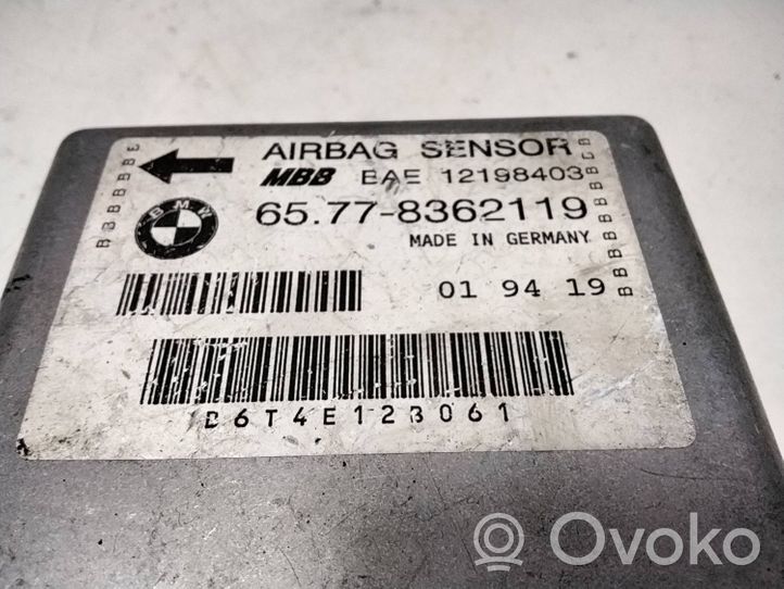 BMW 7 E38 Module de contrôle airbag 65778362119