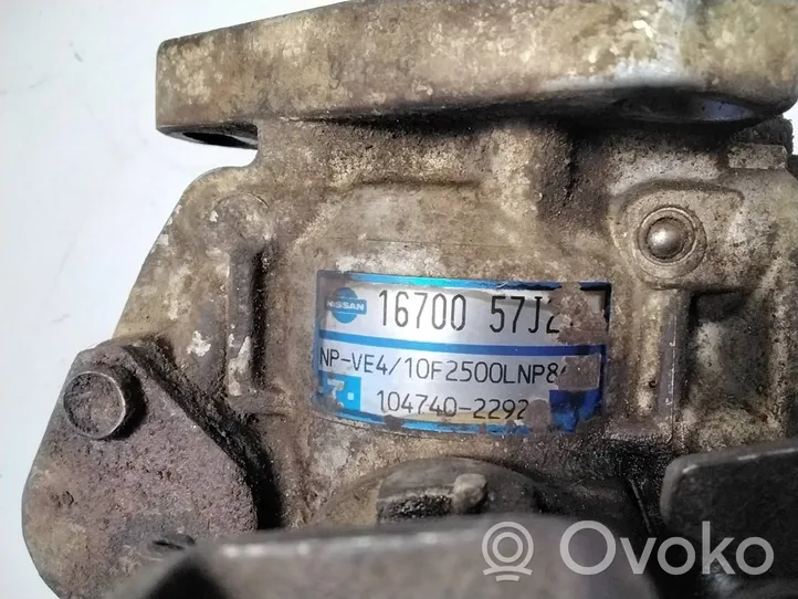 Nissan Primera Pompa wtryskowa wysokiego ciśnienia 1670057J21