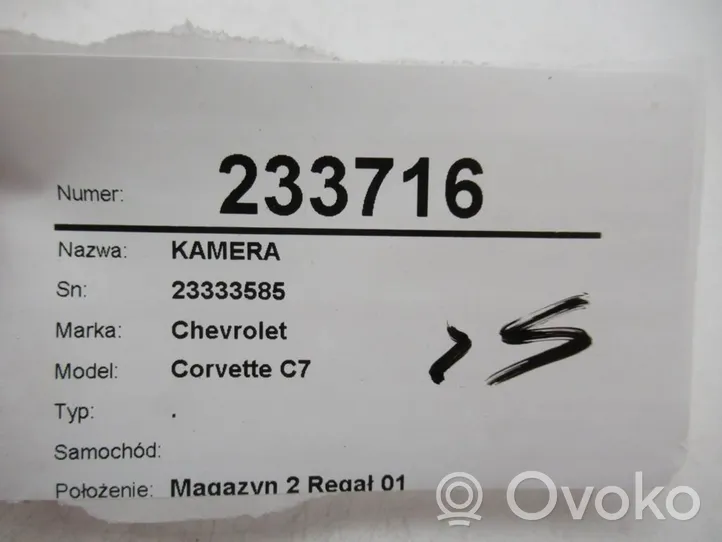 Chevrolet Corvette Telecamera per retrovisione/retromarcia 23333585