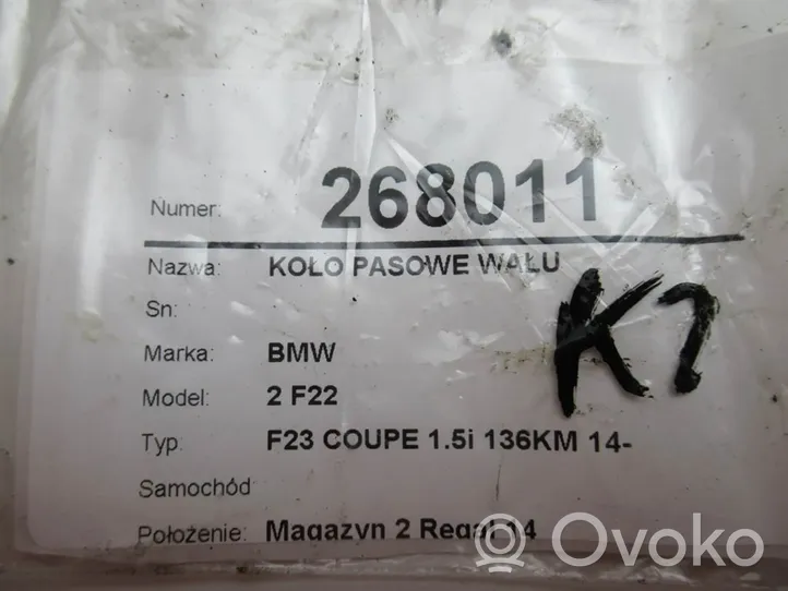 BMW 2 F22 F23 Jakohihnan kiristimen hihnapyörä 8650996