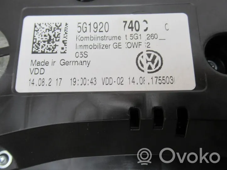 Volkswagen Golf VII Licznik / Prędkościomierz 5G1920740C