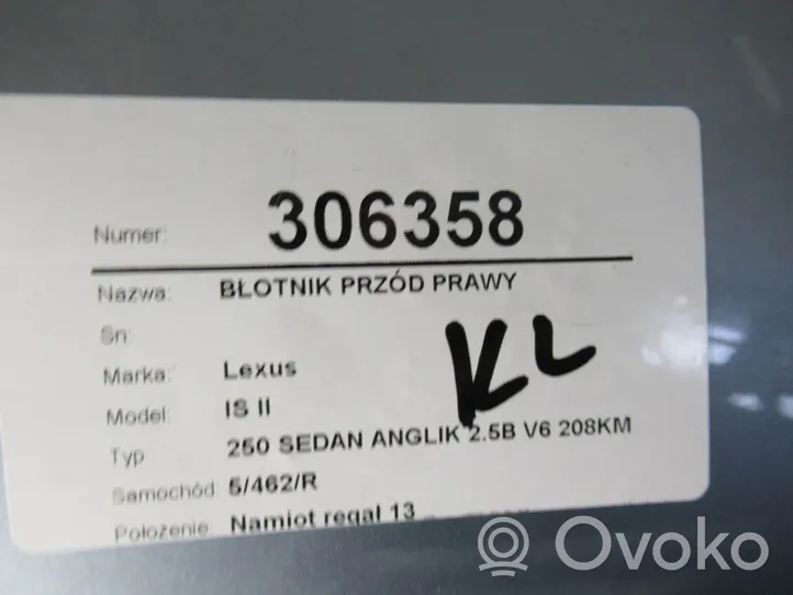 Lexus IS 220D-250-350 Błotnik przedni 