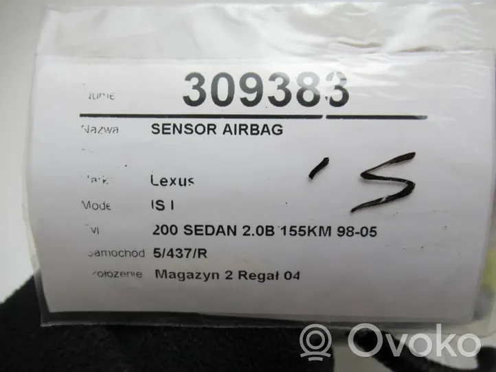 Lexus IS 200-300 Sensore d’urto/d'impatto apertura airbag 89170-53020